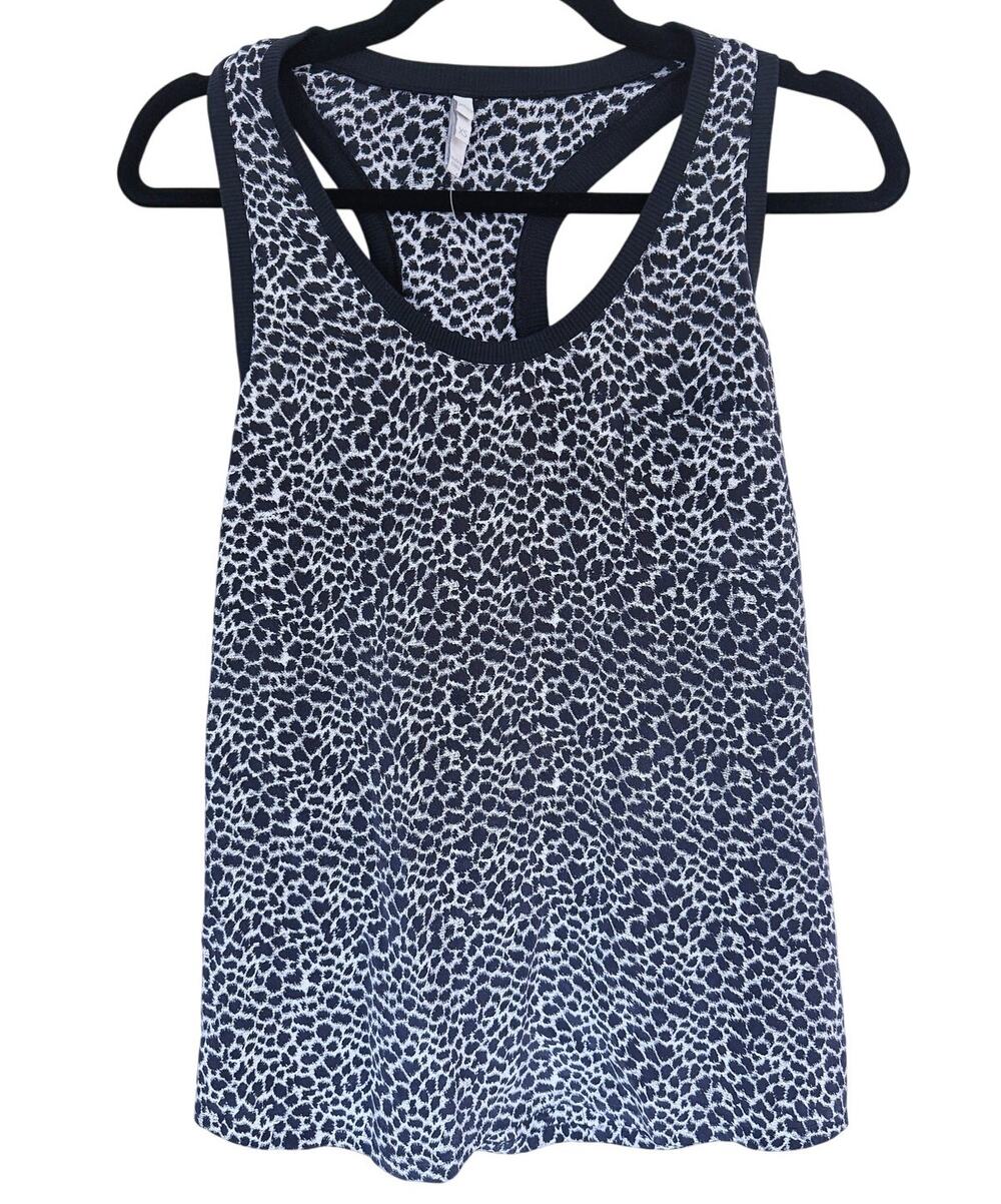 Joie Womens Silk Tank Top XS Black Leopard Print Cheetah Resort Safari Animal